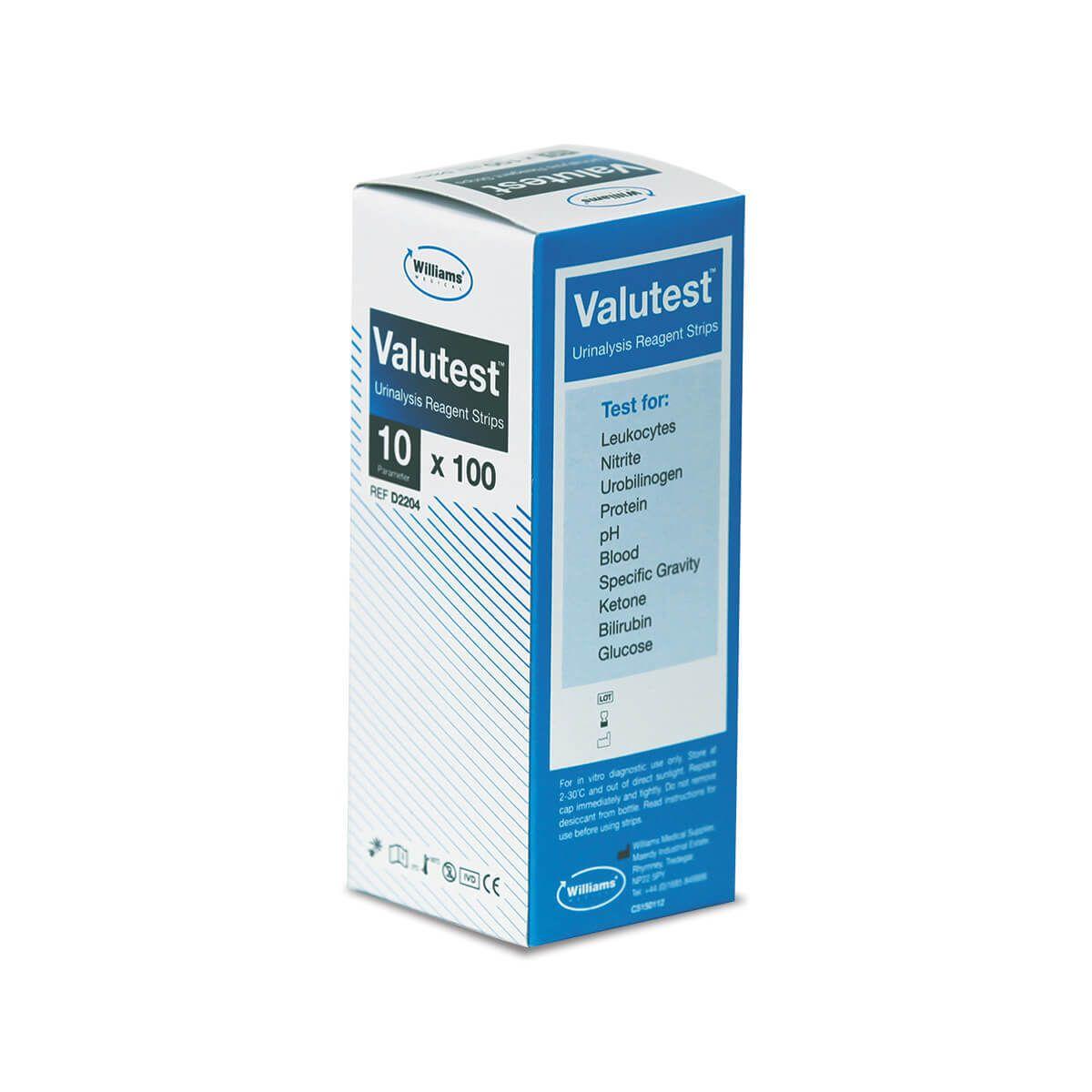 Valutest Urinalysis Reagent Strips