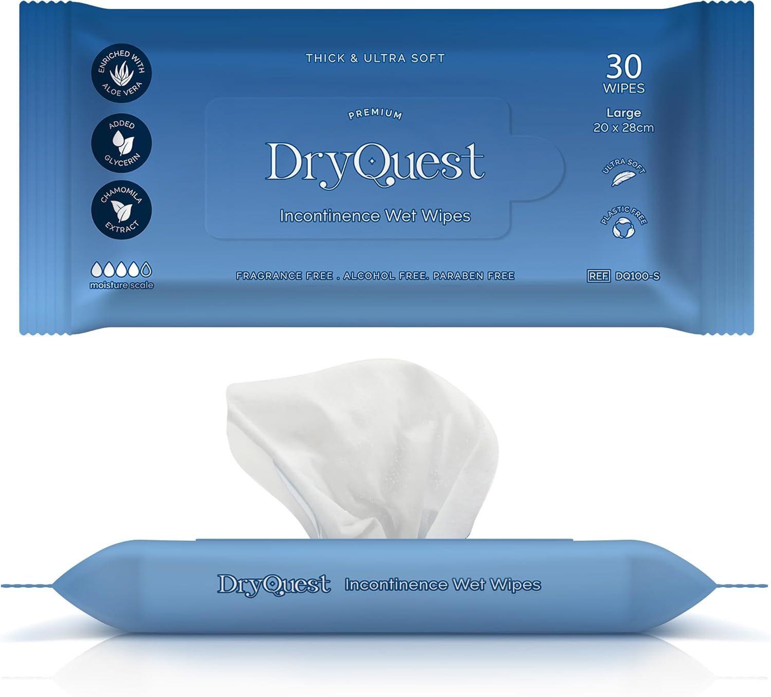 DryQuest Incontinence Wet Wipes