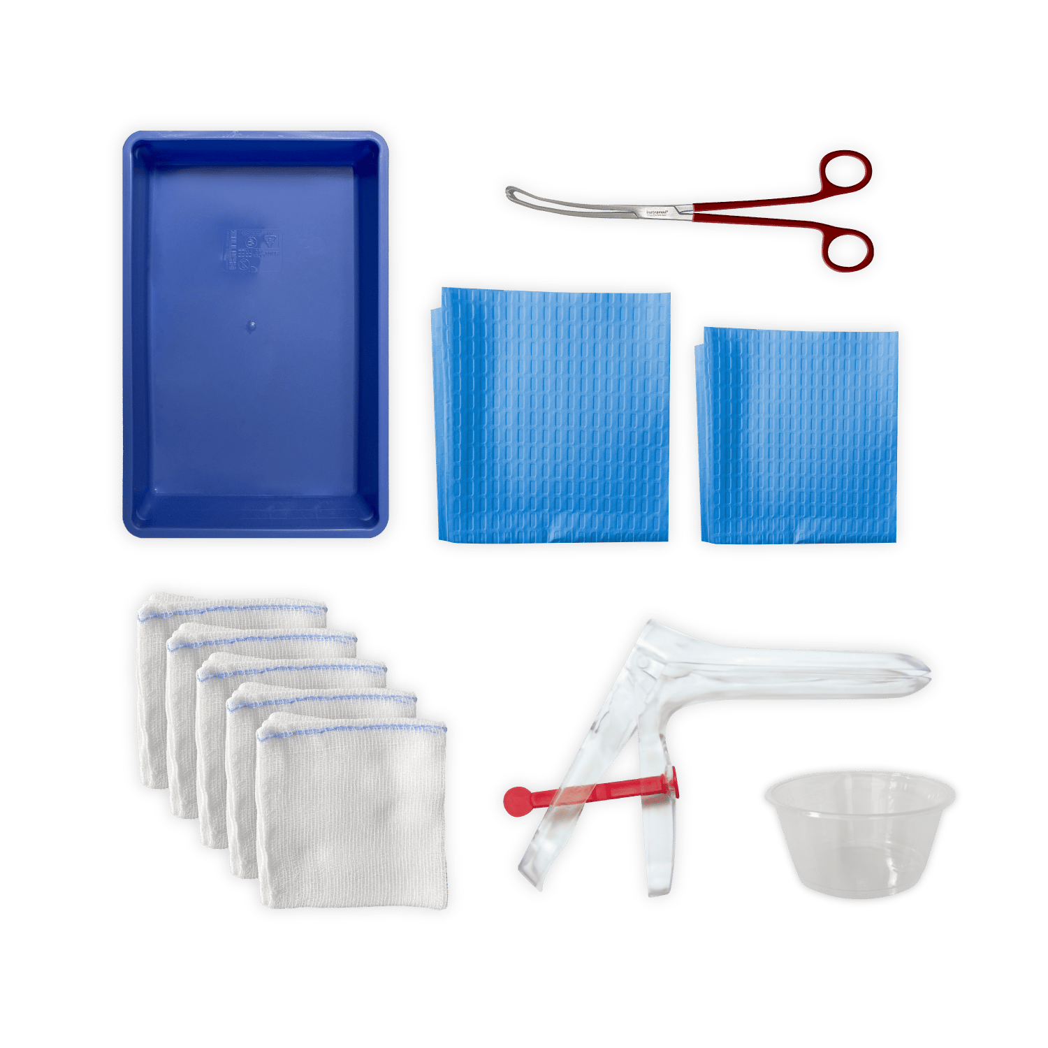 1st Trimester Tray Pack with Curved Forceps