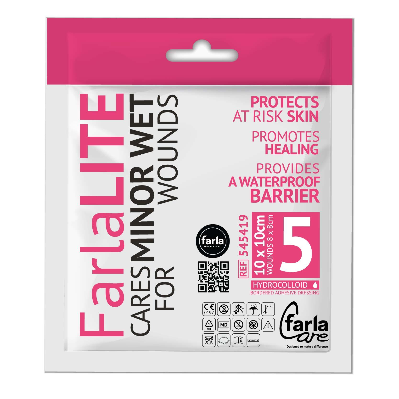 FarlaLITE Hydrocolloid Dressing including Border