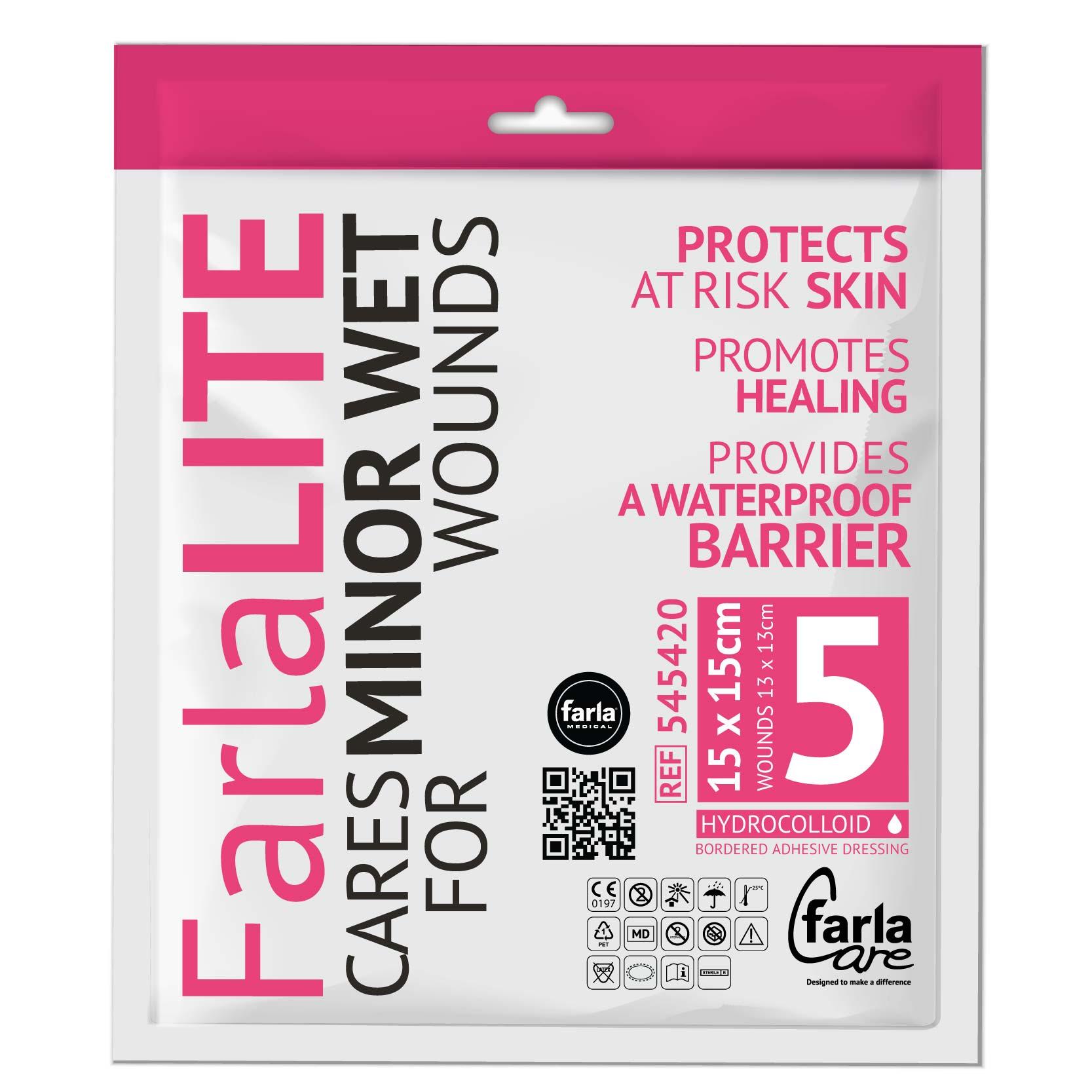 FarlaLITE Hydrocolloid Dressing including Border