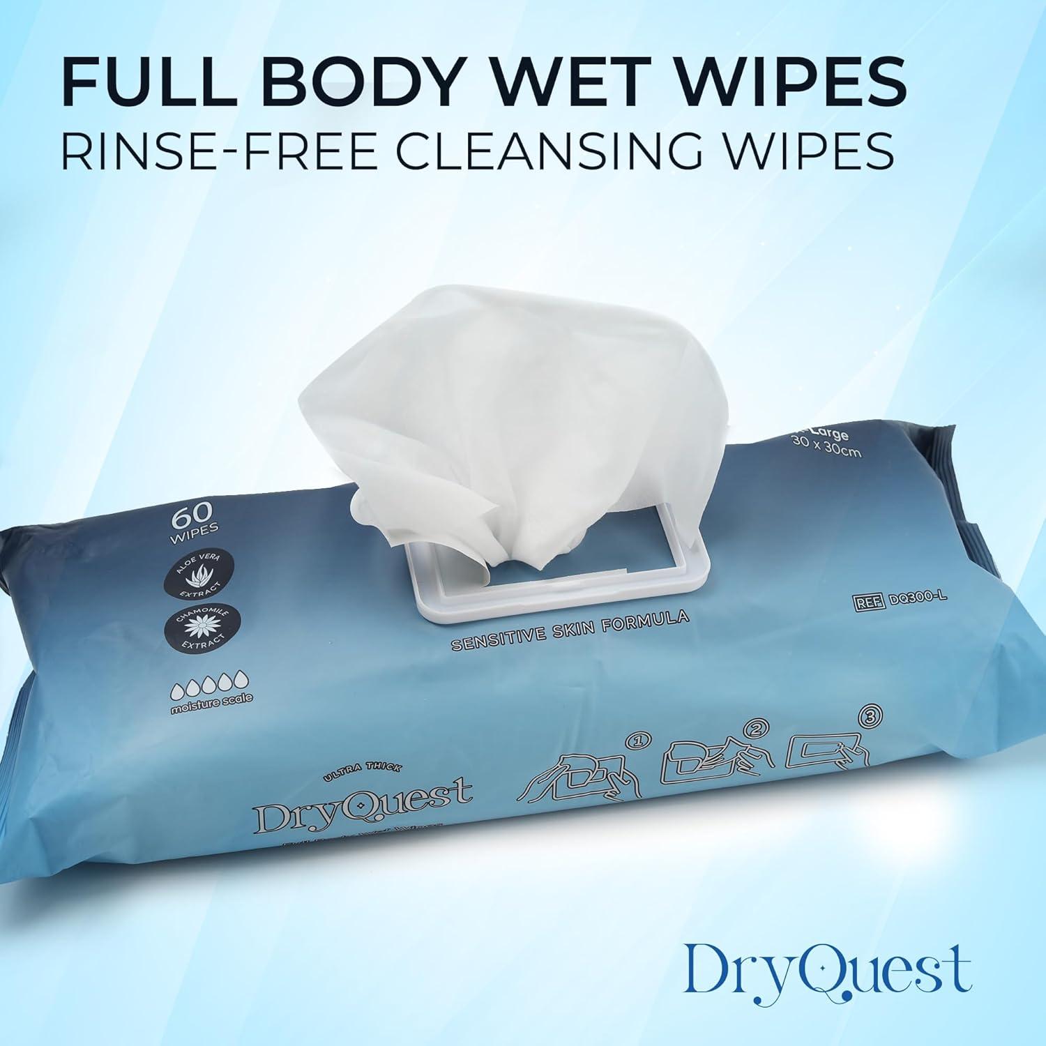 DryQuest Ultra Thick Full Body Wet Wipes