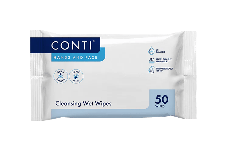 Conti Hands And Face Wet Wipes | Lightly Fragranced