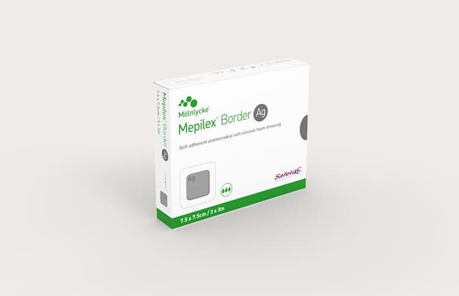 Mepilex Border Ag Antimicrobial Foam Dressing