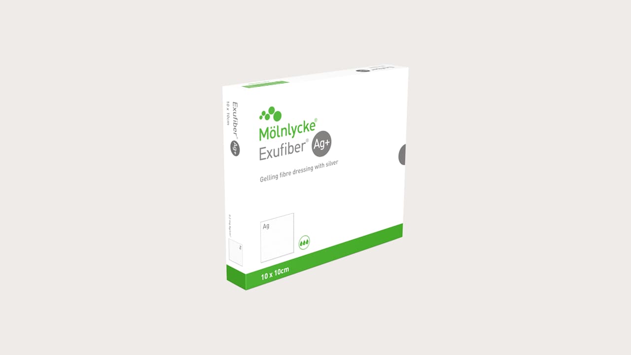 Exufiber Ag+ Antimicrobial Gelling Fiber Dressing
