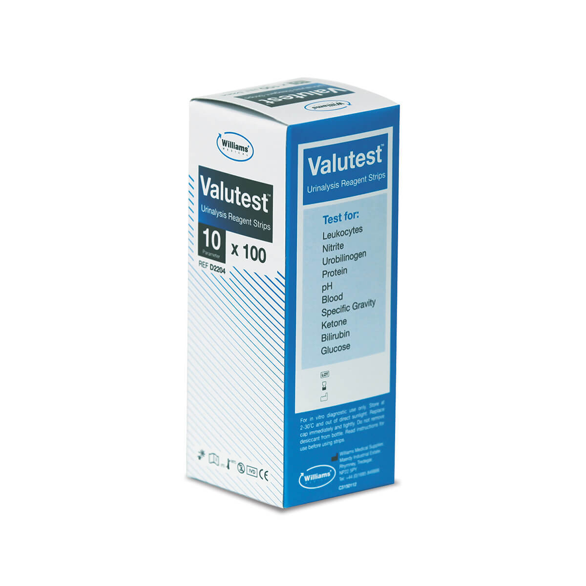 Valutest Urinalysis Reagent Strips