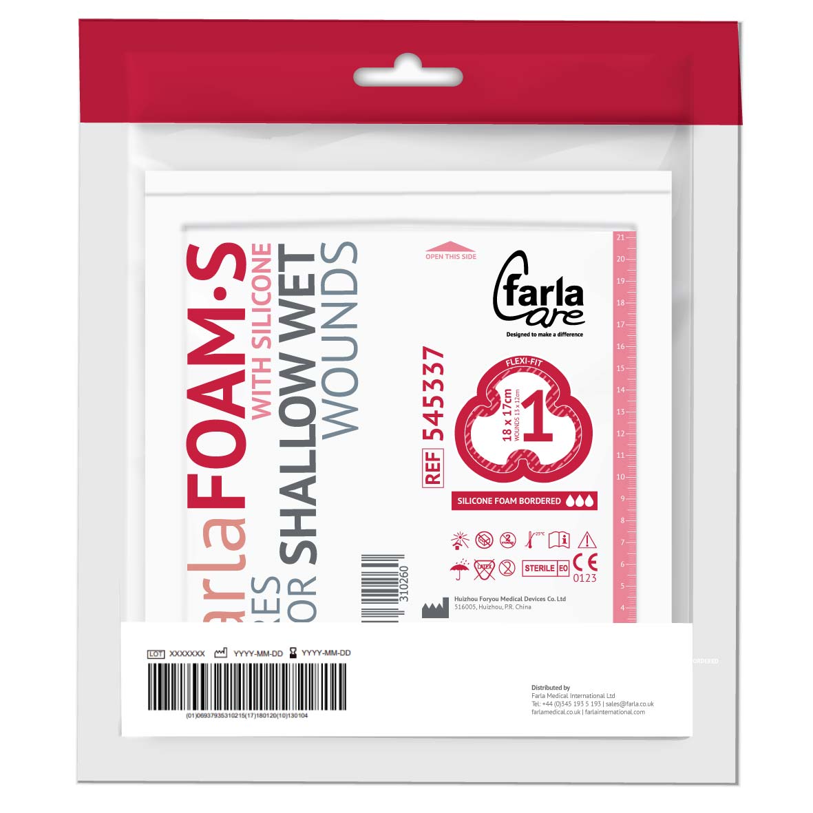 FarlaFOAM S Silicone Foam Dressing (Bordered)