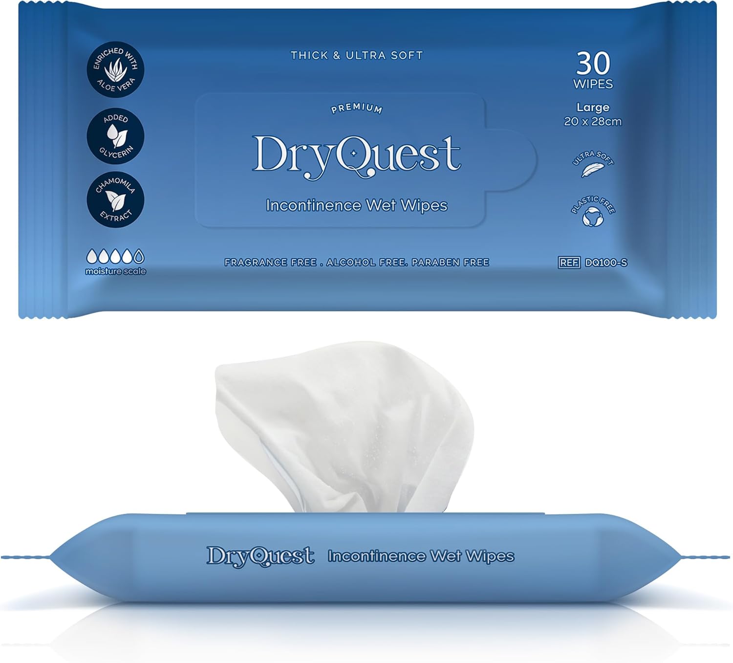 DryQuest Incontinence Wet Wipes