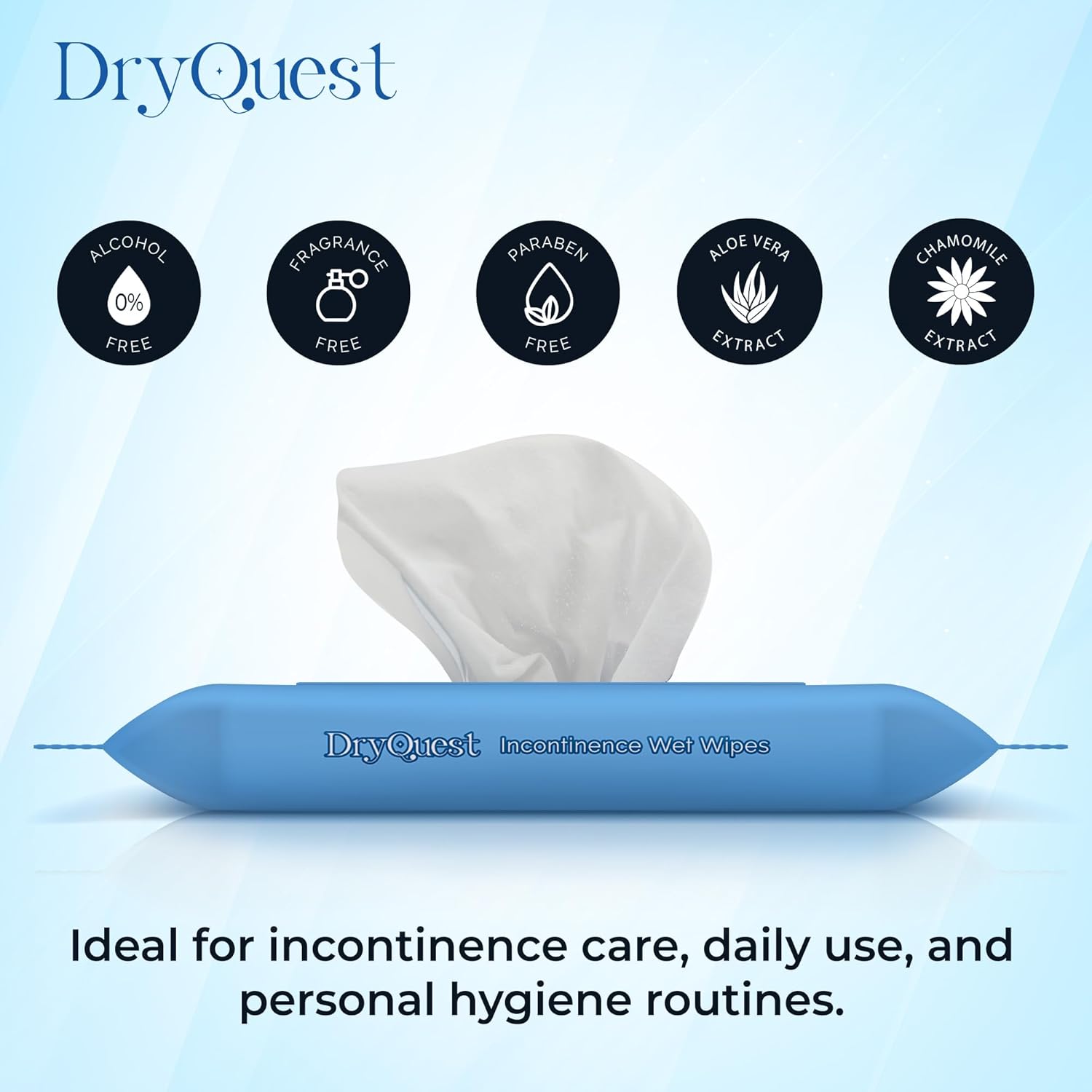 DryQuest Incontinence Wet Wipes