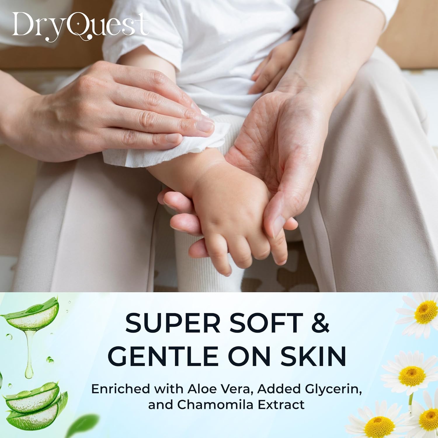 DryQuest Incontinence Wet Wipes