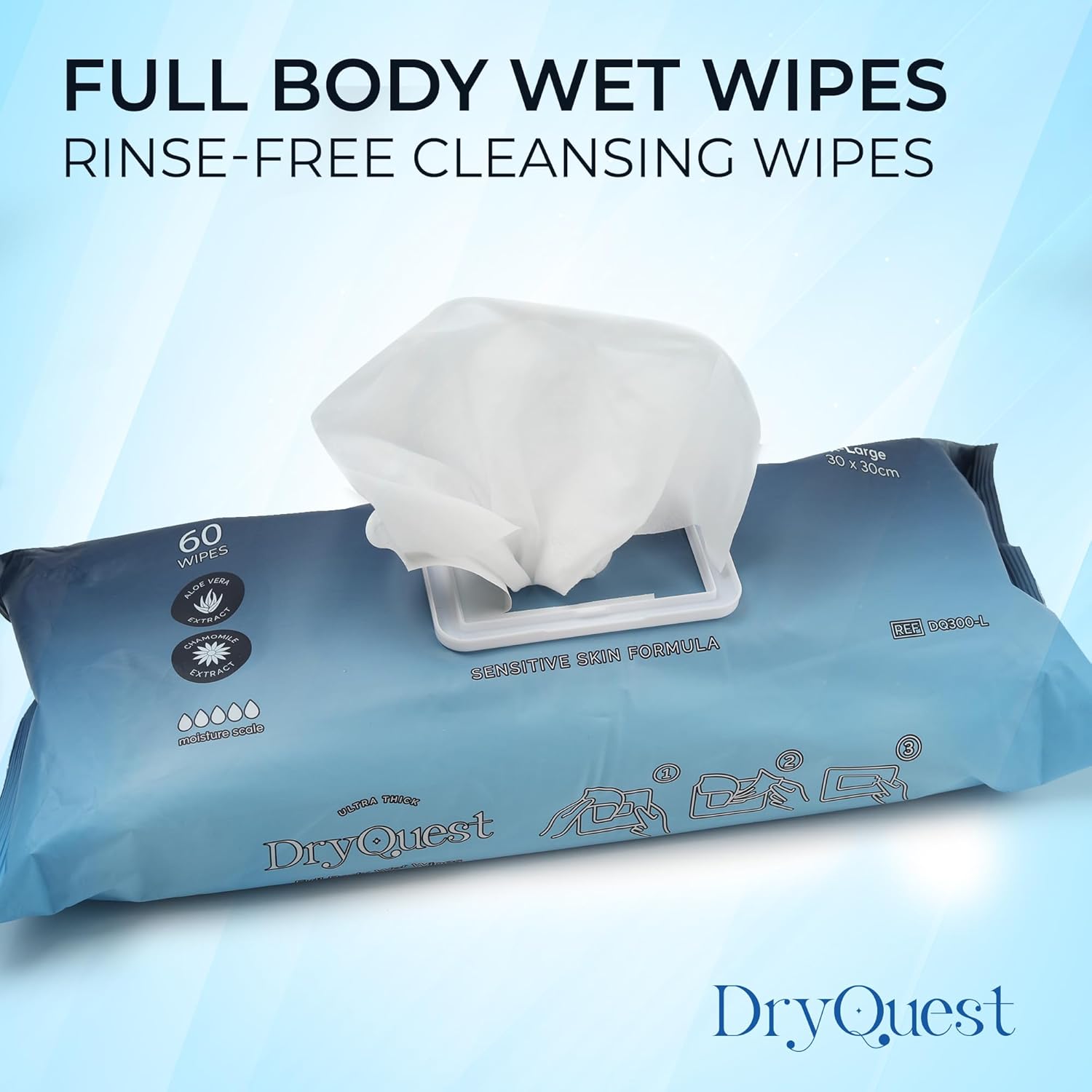 DryQuest Ultra Thick Full Body Wet Wipes