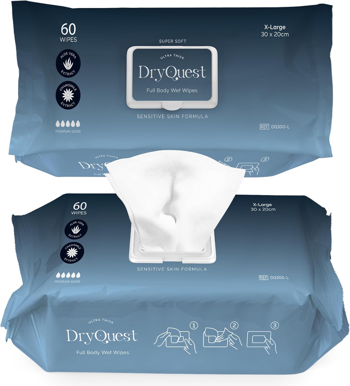 DryQuest Ultra Thick Full Body Wet Wipes