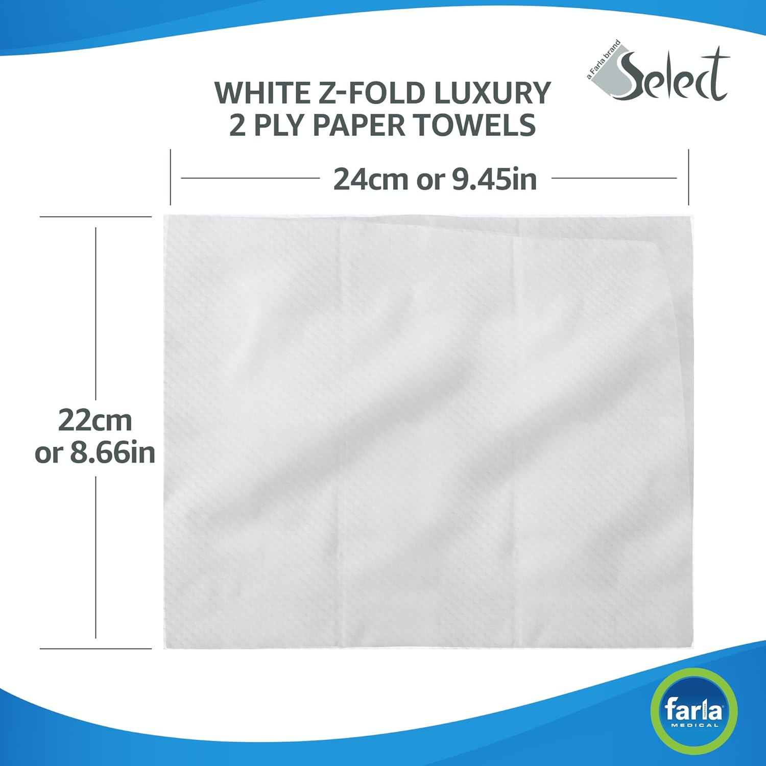 Z-Fold Hand Towels White Cellulose Compressed 220 x 240mm