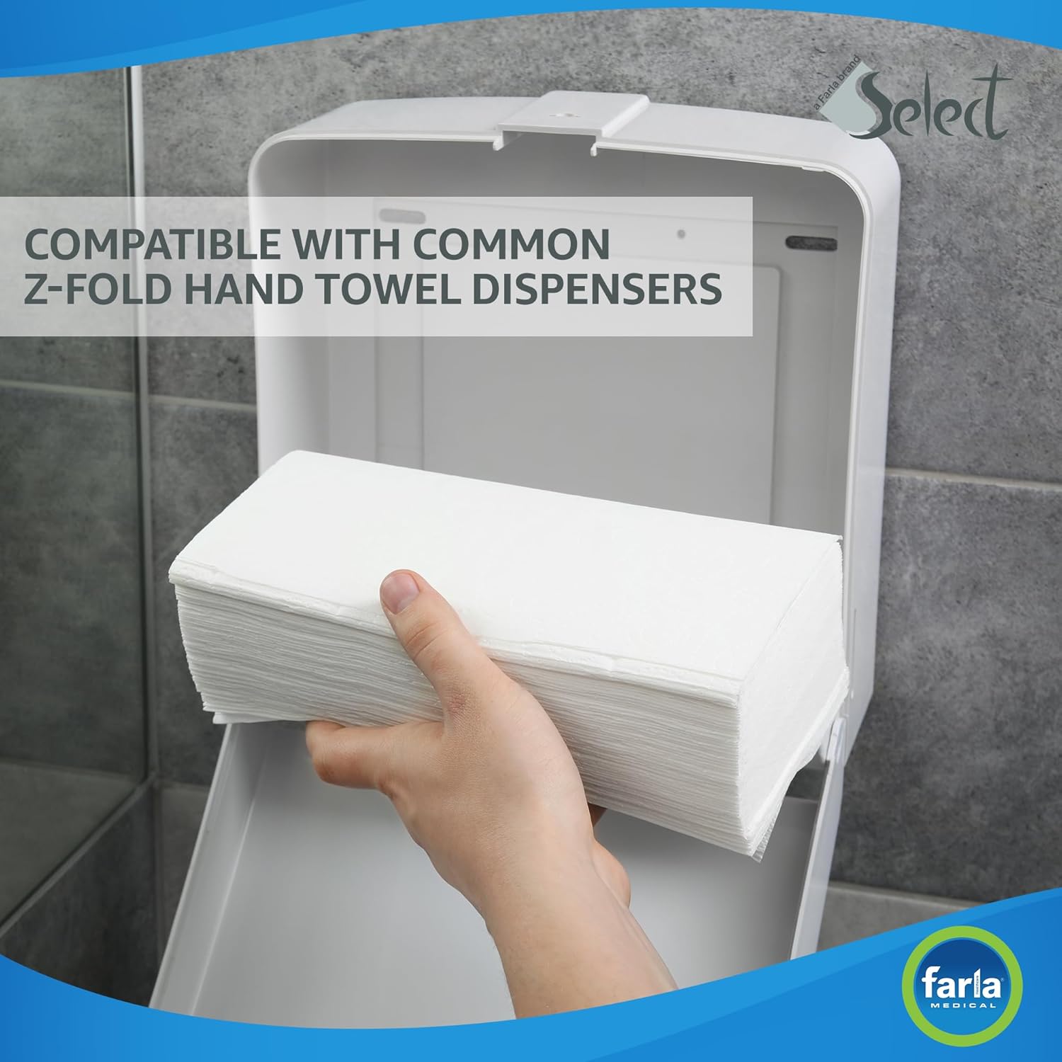 Z-Fold Hand Towels White Cellulose Compressed 220 x 240mm