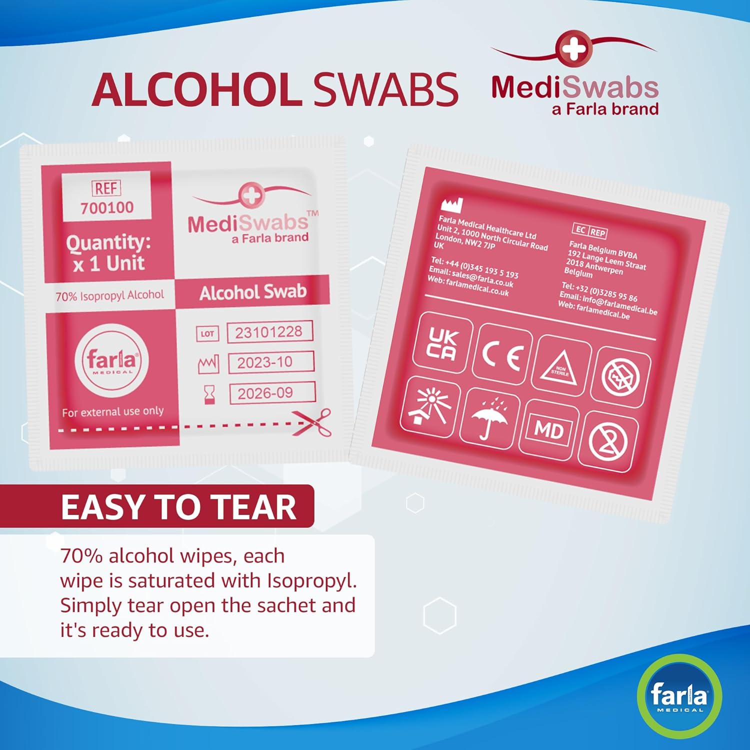 MediSwabs Alcohol Prep Pads