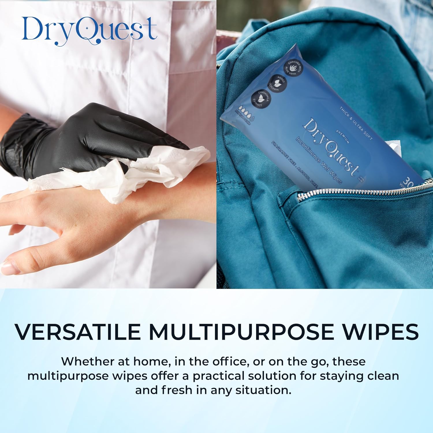 DryQuest Incontinence Wet Wipes