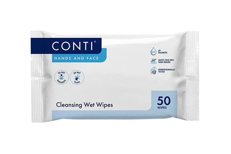 Conti Hands And Face Wet Wipes | Lightly Fragranced