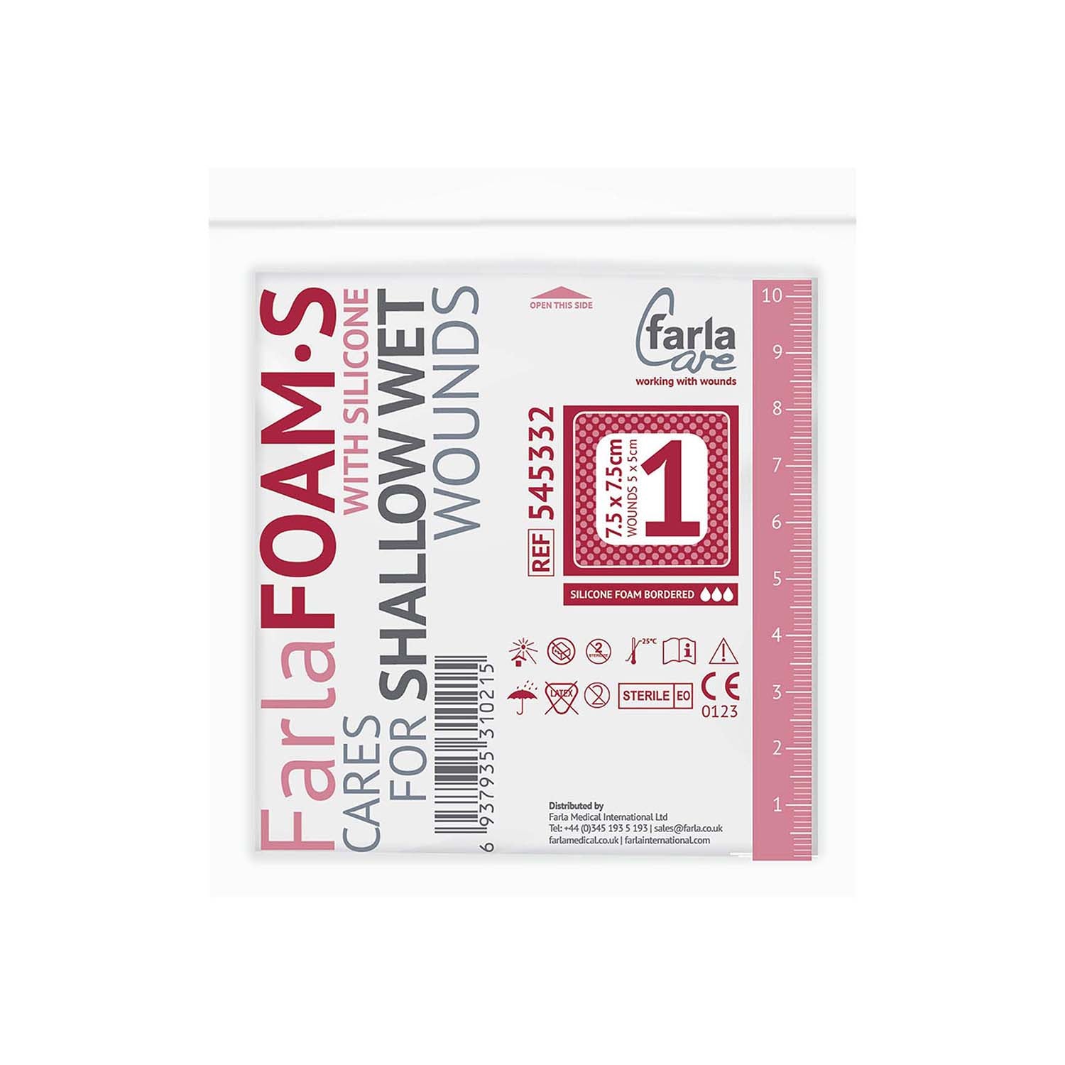 FarlaFOAM S Silicone Foam Dressing (Bordered)