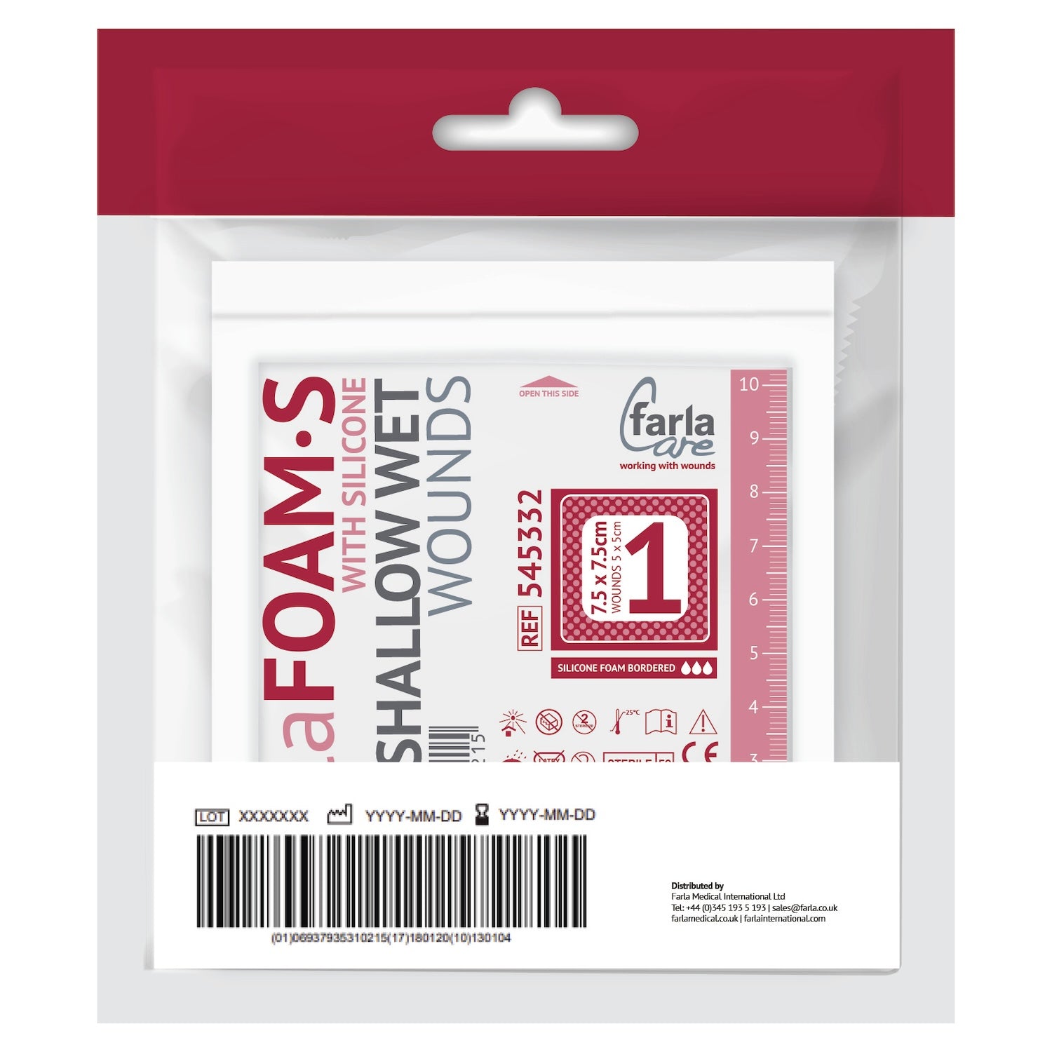 FarlaFOAM S Silicone Foam Dressing (Bordered)
