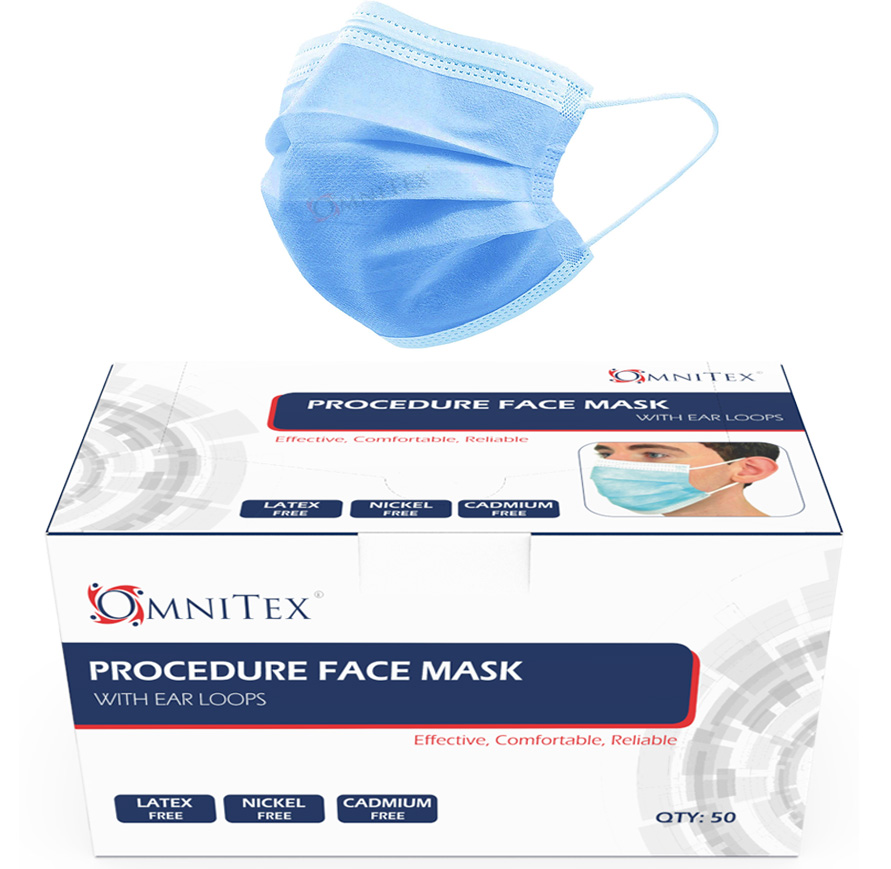 Face Masks Type IIR Blue with Ear Loops