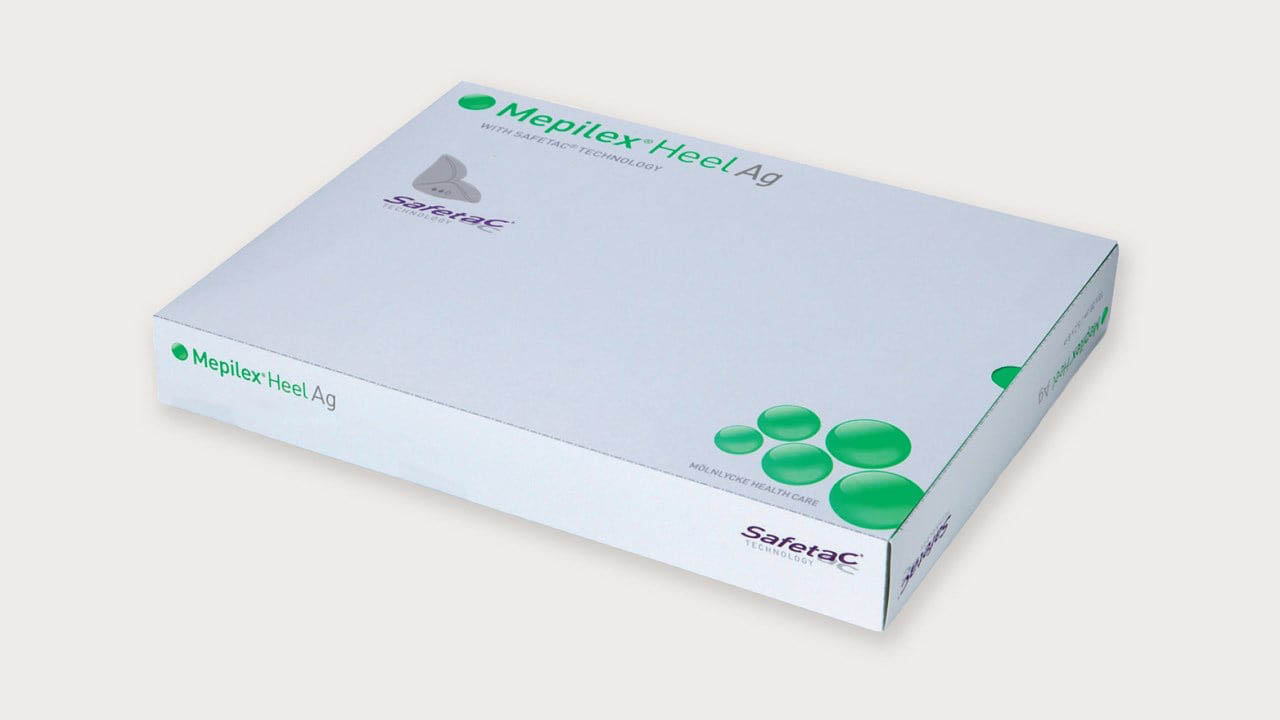 Mepilex Heel Ag Antimicrobial Foam Dressing