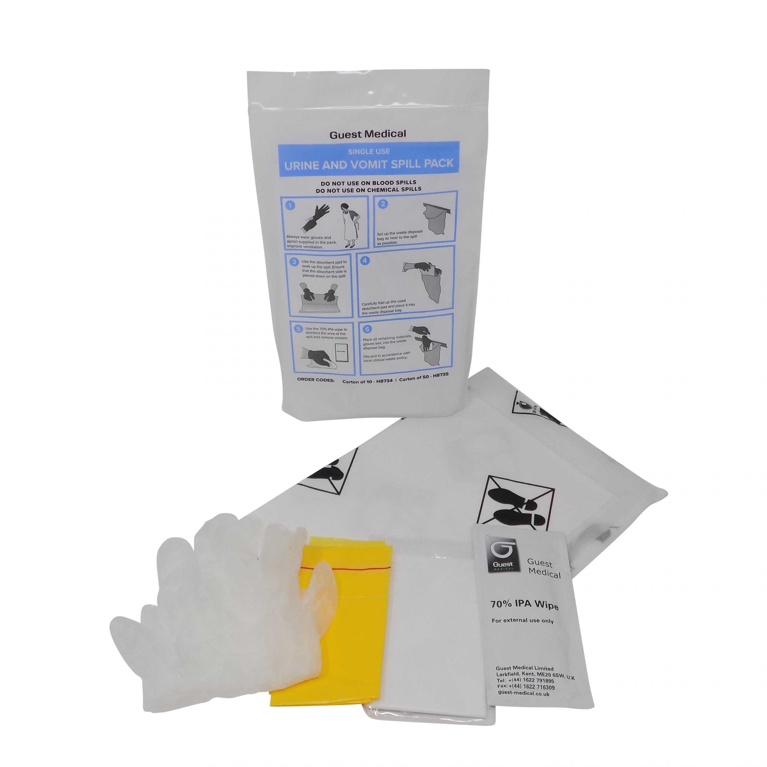 Guest Medical Urine and Vomit Spill Pack Single-Use