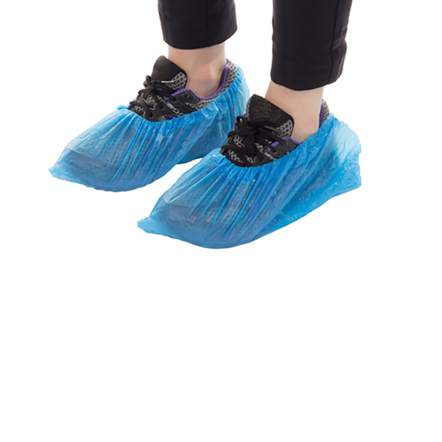 Disposable Blue Plastic Overshoes
