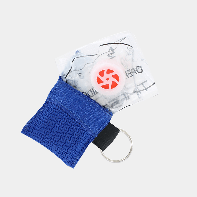 Faceshield With Valve In Keyring Pouch