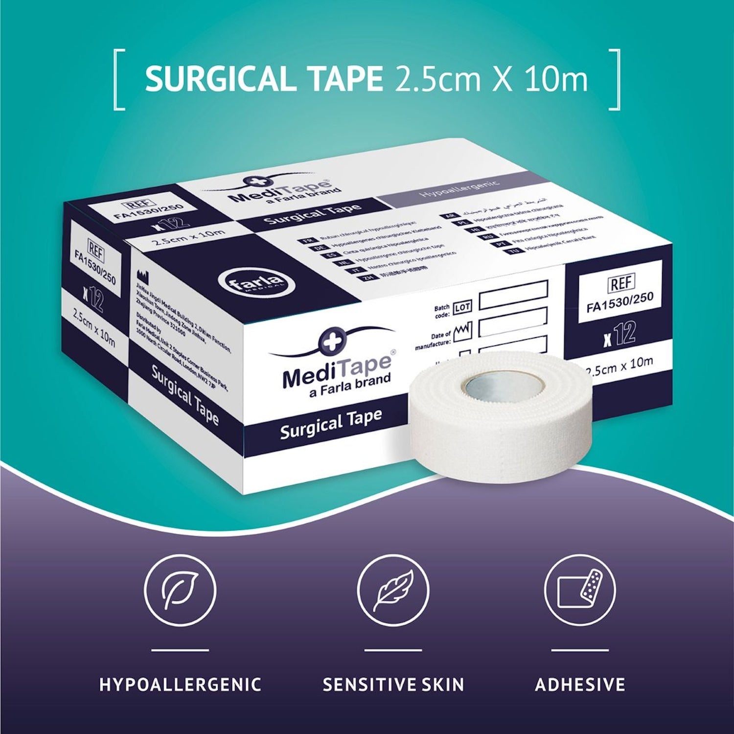 MediTape Hypoallergenic Surgical Tape