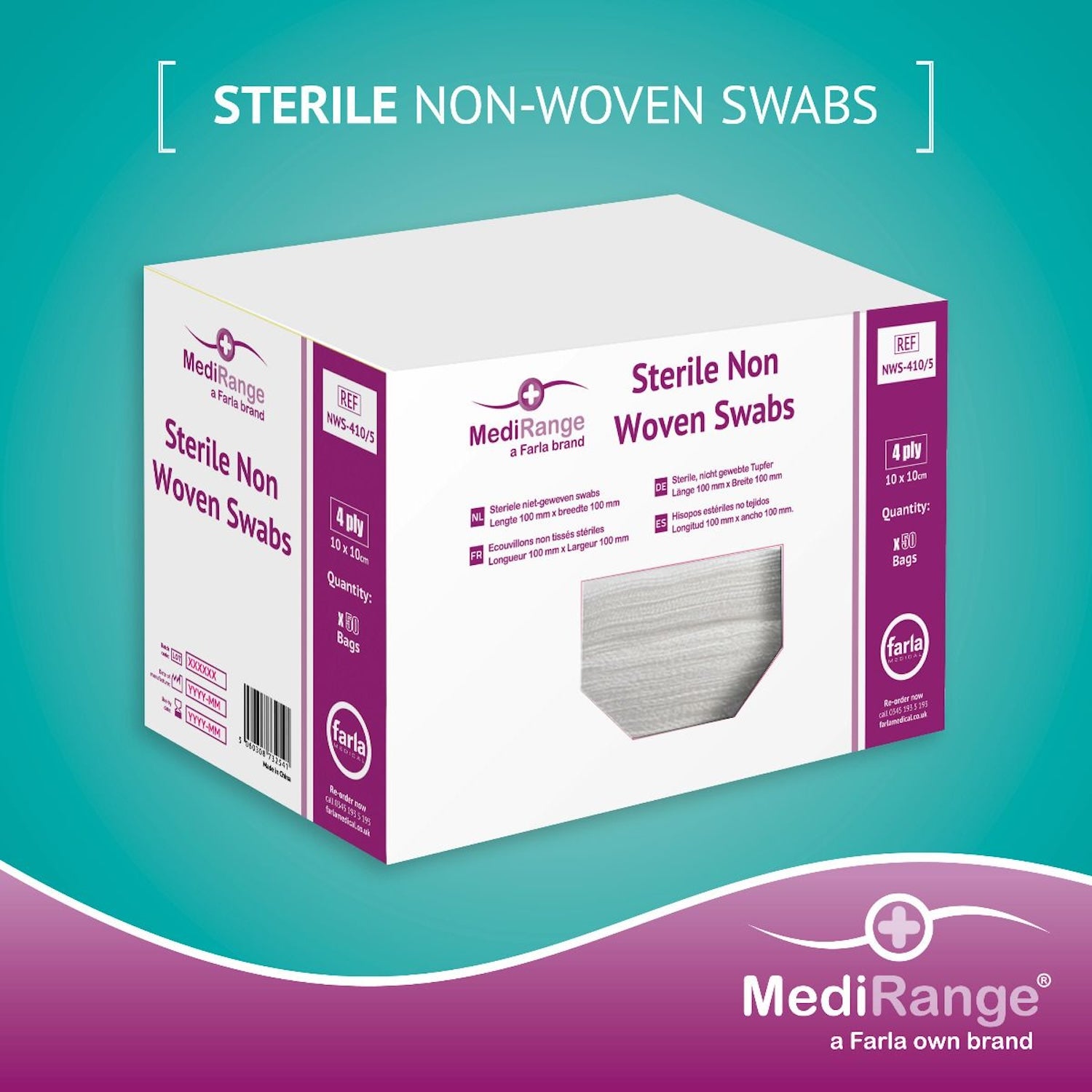 Non-Woven Swabs | Sterile | 4 Ply
