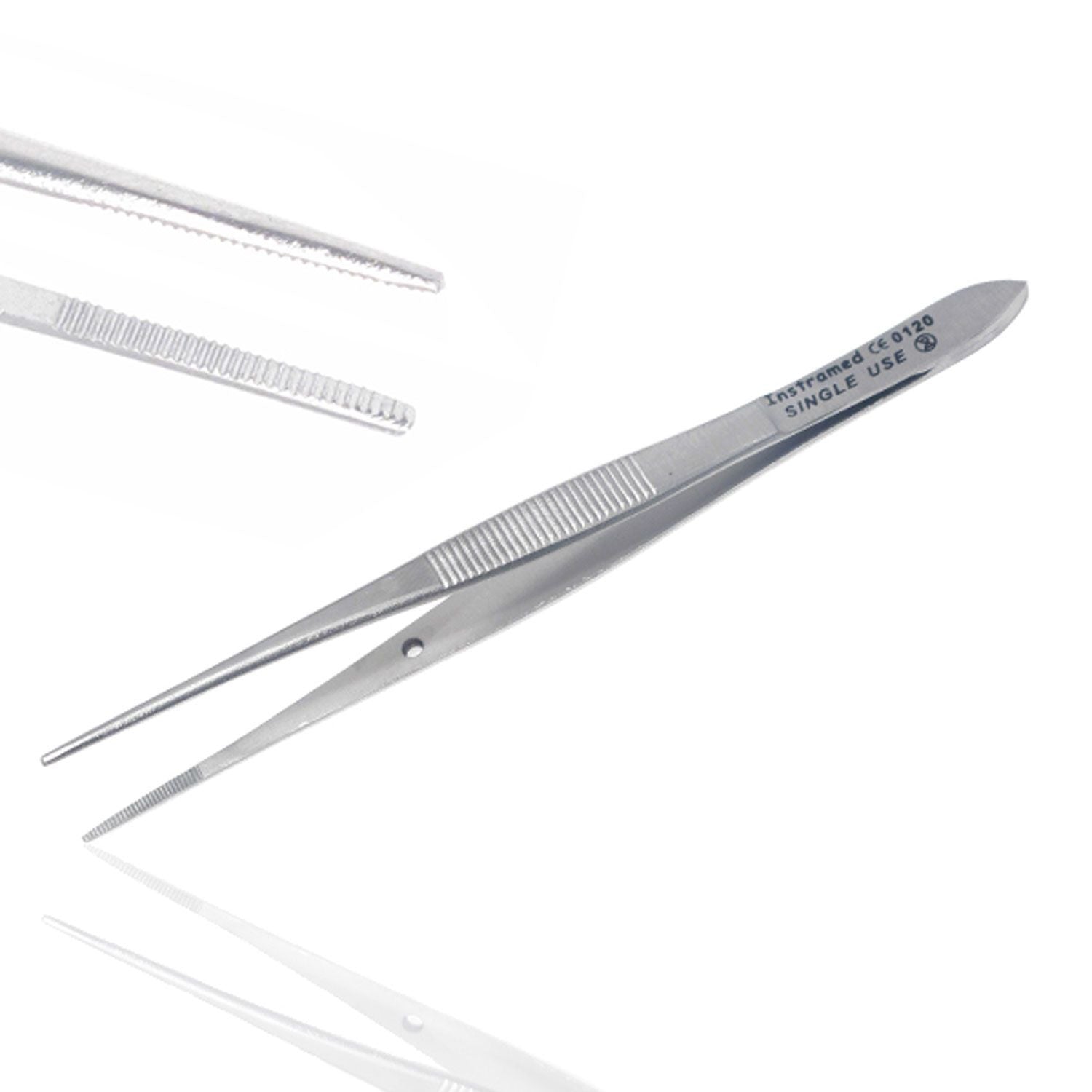 Iris Forceps Non-Toothed 10.5cm Metal